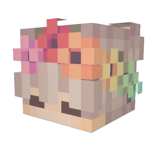 zEfeBeys Minecraft avatar head, 3D render