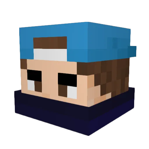 zElectriq Minecraft avatar head, 3D render