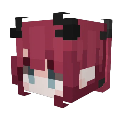 zF0urtxr Minecraft avatar head, 3D render