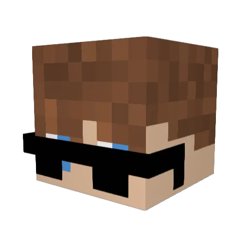 zF3schi Minecraft avatar head, 3D render