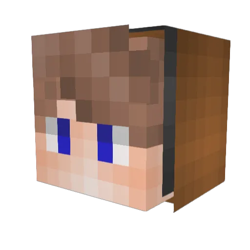 zFelix_ Minecraft avatar head, 3D render