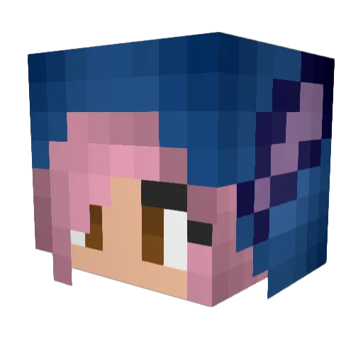 zFerr Minecraft avatar head, 3D render