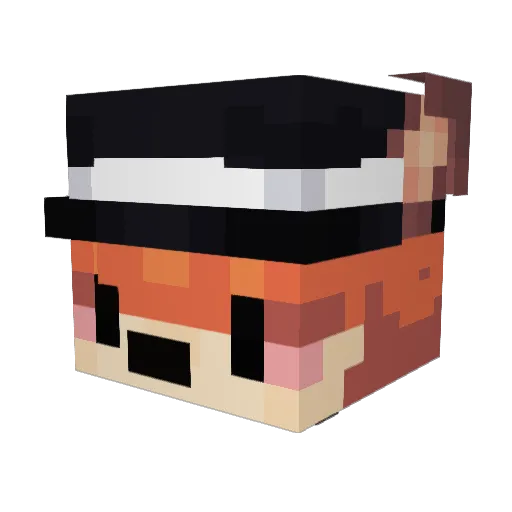 zFoxzeCreativez Minecraft avatar head, 3D render