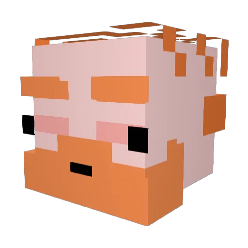 zFurian Minecraft avatar head, 3D render