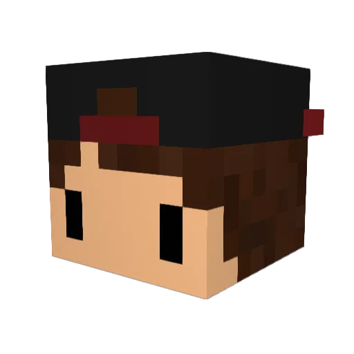 zFuzionMC Minecraft avatar head, 3D render