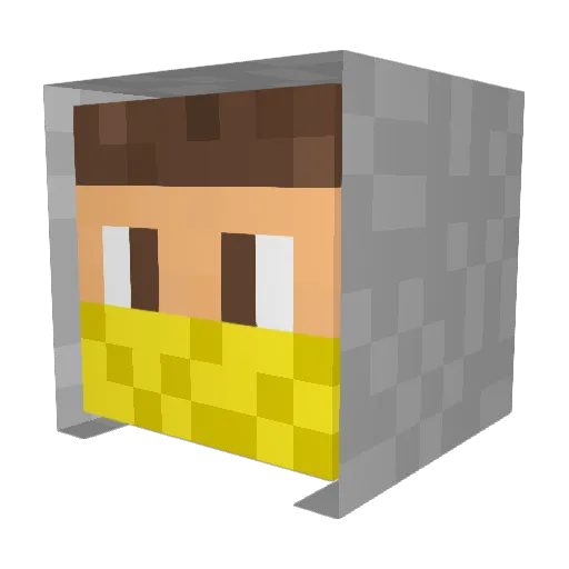 zFxynYT Minecraft avatar head, 3D render