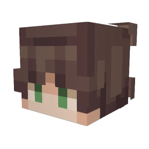 zGhostWolfz Minecraft avatar head, 3D render
