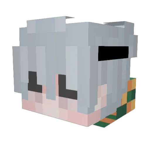zGiyu_ Minecraft avatar head, 3D render