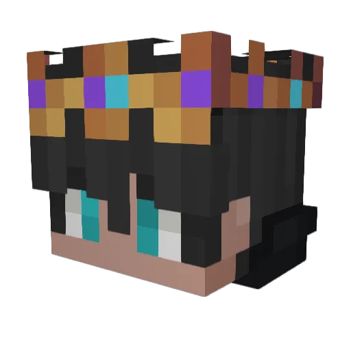 zGodTierX_ Minecraft avatar head, 3D render