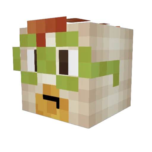 zGoku24 Minecraft avatar head, 3D render