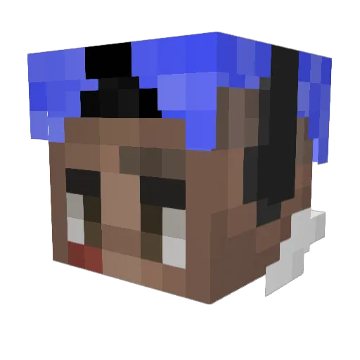 zGxdlyJr Minecraft avatar head, 3D render