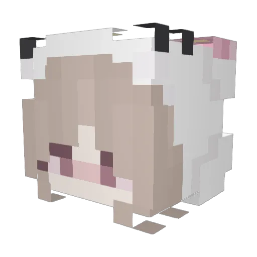 zHarmony Minecraft avatar head, 3D render