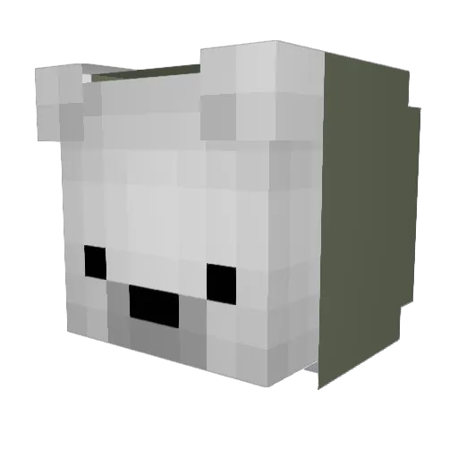 zHate Minecraft avatar head, 3D render