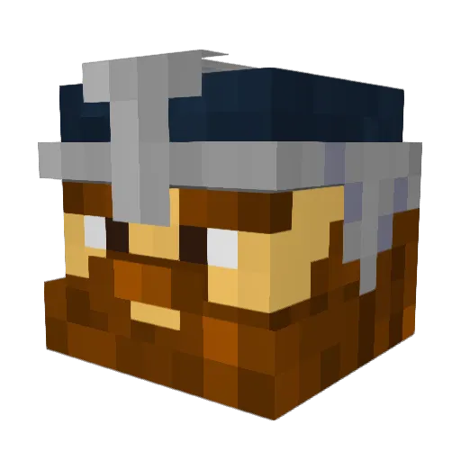 zHeff Minecraft avatar head, 3D render