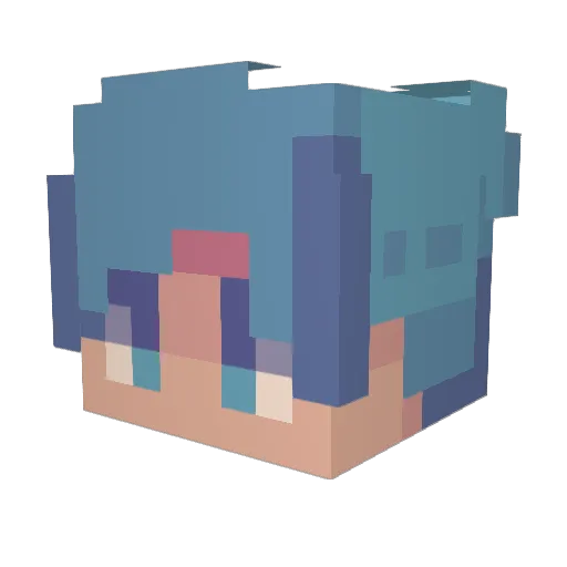 zHisotau Minecraft avatar head, 3D render