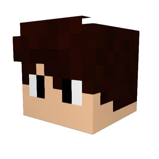 zHunterXD Minecraft avatar head, 3D render