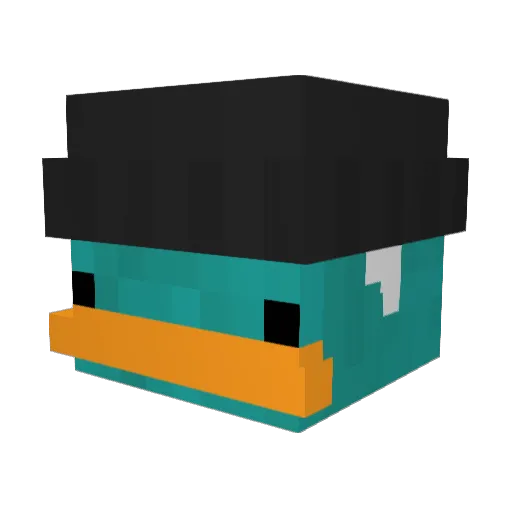 zHxrt Minecraft avatar head, 3D render