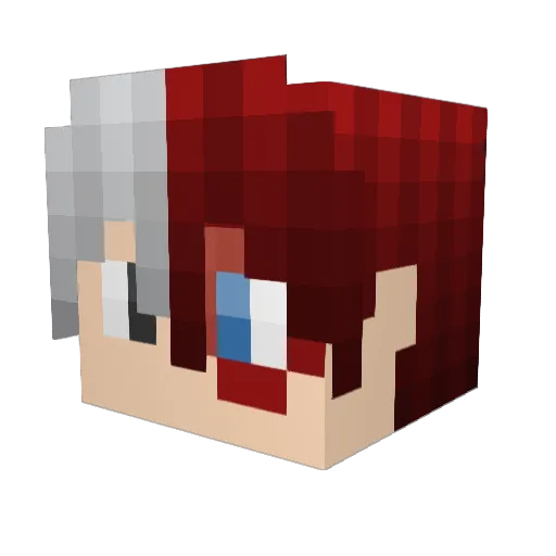zIFelli Minecraft avatar head, 3D render