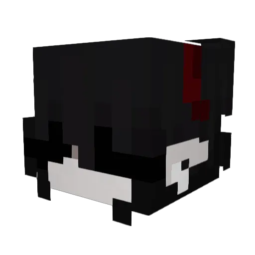 zISephiroth Minecraft avatar head, 3D render