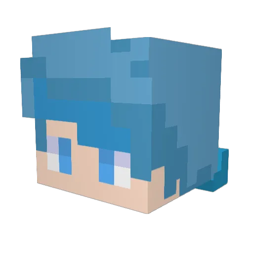 zIron_ Minecraft avatar head, 3D render