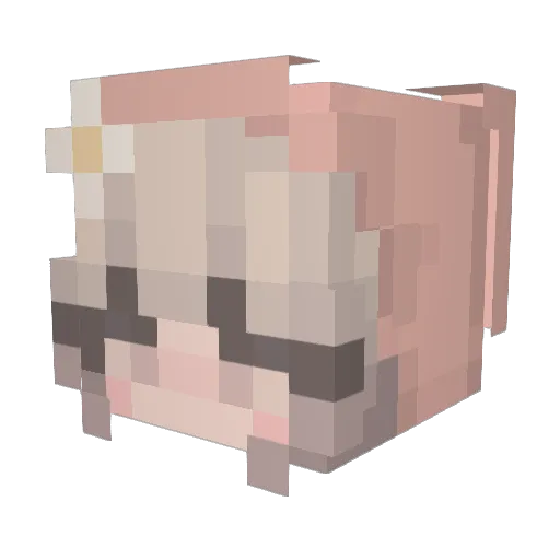 zJish Minecraft avatar head, 3D render