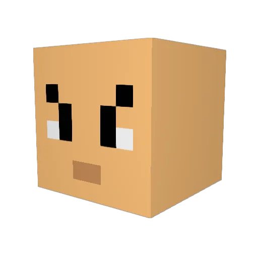 zJuquinha Minecraft avatar head, 3D render