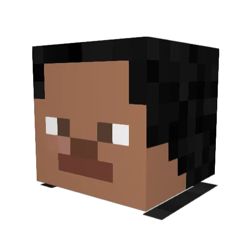 zJustAnton Minecraft avatar head, 3D render