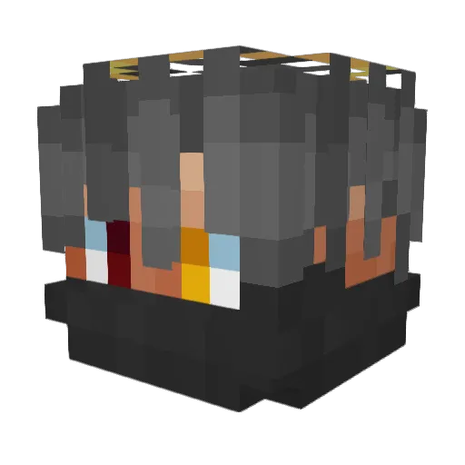 zK1LLUA Minecraft avatar head, 3D render