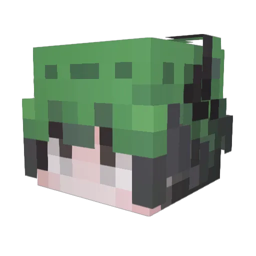 zKUN31 Minecraft avatar head, 3D render