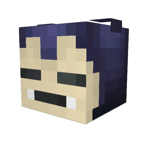 zKasidara Minecraft avatar head, 3D render