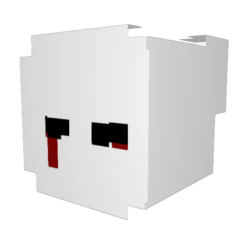 zKezx Minecraft avatar head, 3D render