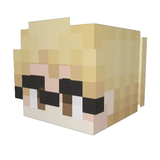 zKillua__ Minecraft avatar head, 3D render