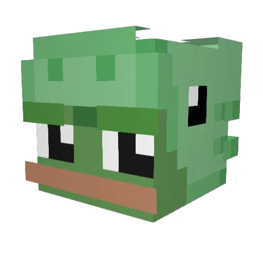 zKlote Minecraft avatar head, 3D render