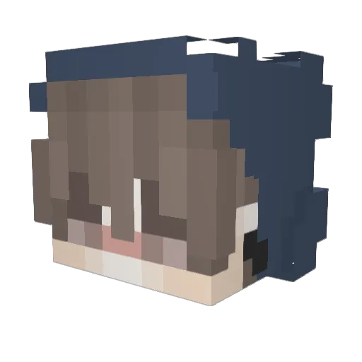zKonoha Minecraft avatar head, 3D render