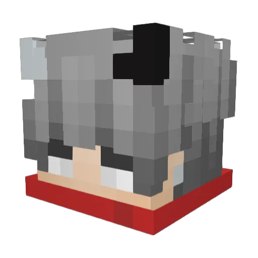 zKowii Minecraft avatar head, 3D render