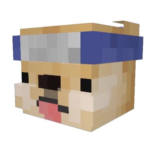 zKundo Minecraft avatar head, 3D render