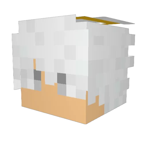 zLevitating Minecraft avatar head, 3D render