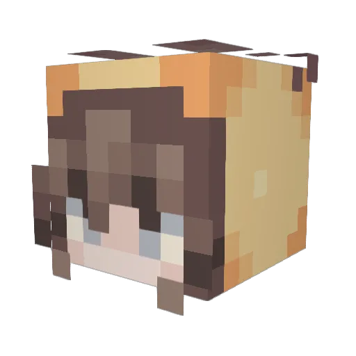 zLiisa Minecraft avatar head, 3D render