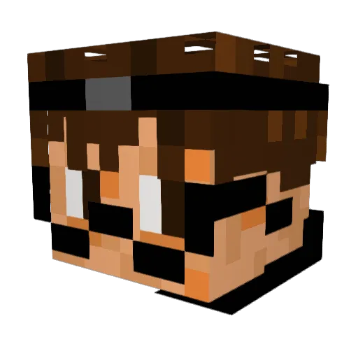 zLissier Minecraft avatar head, 3D render
