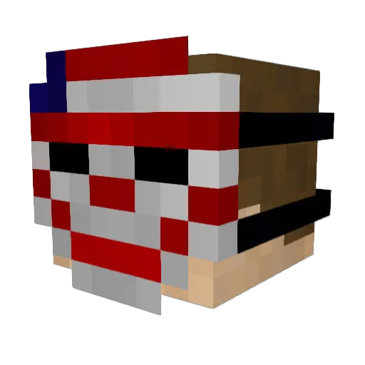 zLuck4 Minecraft avatar head, 3D render