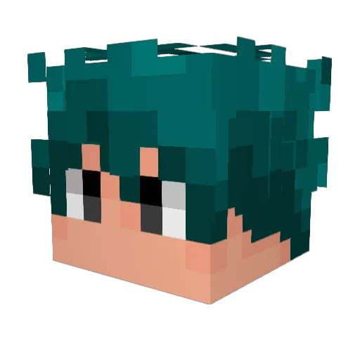 zLuiz_Troll Minecraft avatar head, 3D render