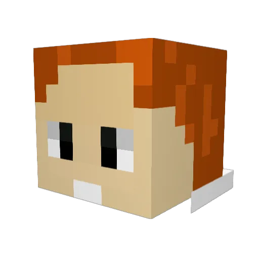 zLuxor Minecraft avatar head, 3D render