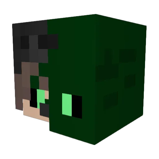 zLvix Minecraft avatar head, 3D render
