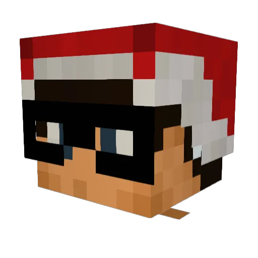 zLvxus Minecraft avatar head, 3D render