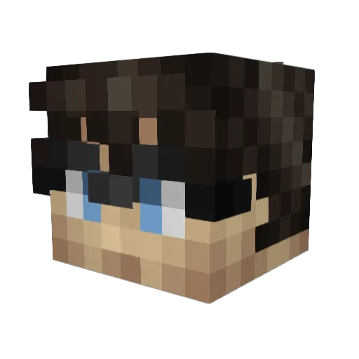 zLx62 Minecraft avatar head, 3D render