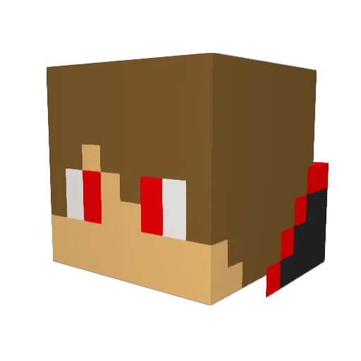 zM4TI11_ Minecraft avatar head, 3D render