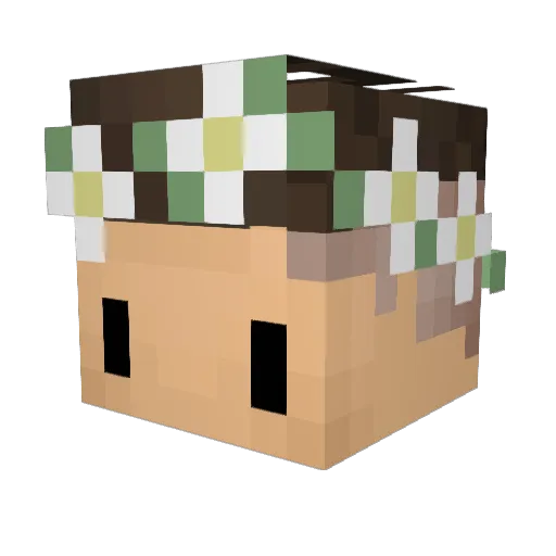 zMaluco Minecraft avatar head, 3D render