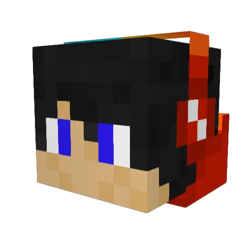 zManux Minecraft avatar head, 3D render