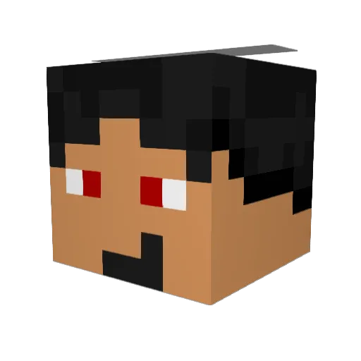 zMiDrago Minecraft avatar head, 3D render