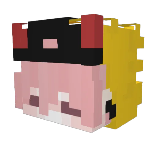 zMichus Minecraft avatar head, 3D render